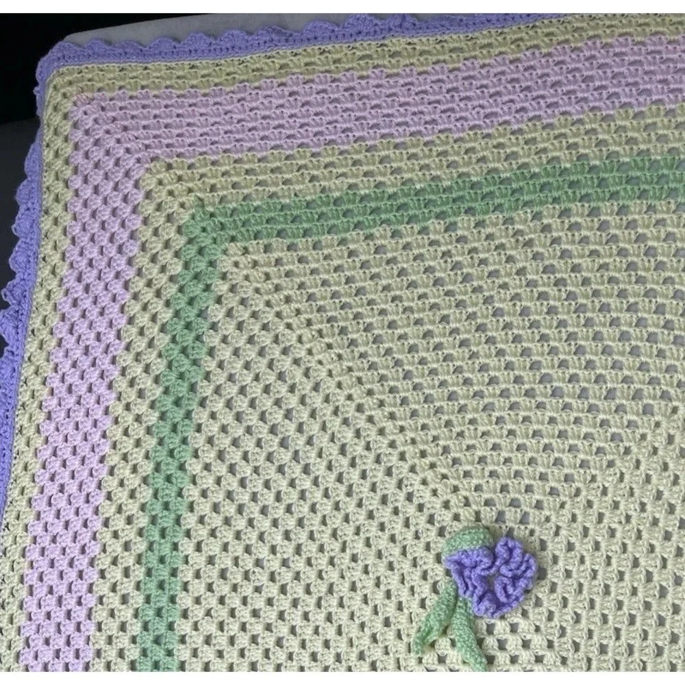 Handmade Crocheted Granny‎ Square 45